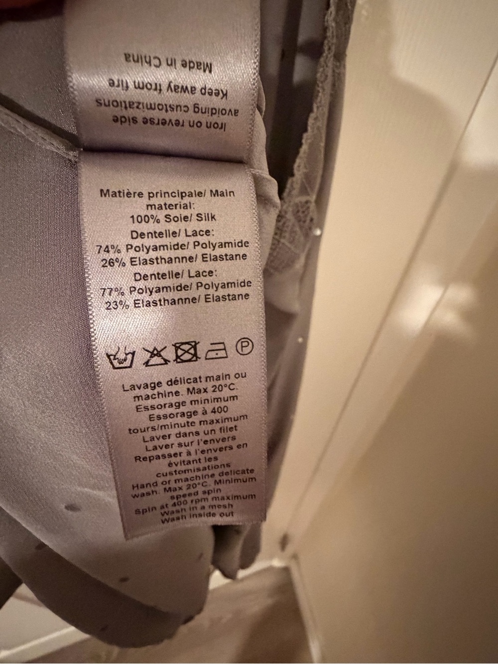 Zadig & Voltaire Grey Sheer Slip 100% Silk Midi Dress with Bead Detail - Picture 7 of 7